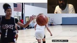 Kobe's Daughter Gigi Bryant \& Zach Randolph's Daughter Mackenly TEAM UP REACTION