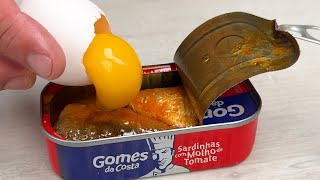 Sardines and eggs are tastier than meat! A quick, easy, and delicious breakfast in minutes