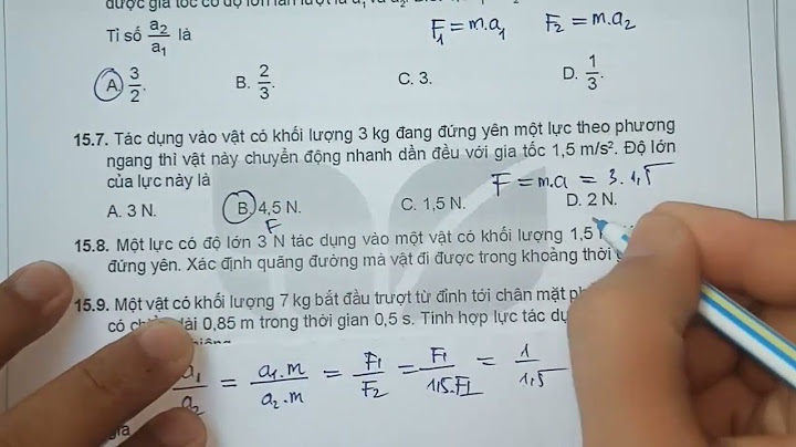 Bài tập về định luật 2 niu tơn lớp 10