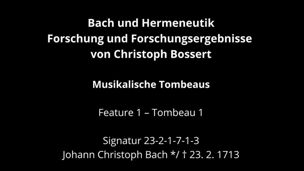 Musikalische Tombeaus / Feature 1 – Tombeau 1 / Signatur 23-2-1-7-1-3