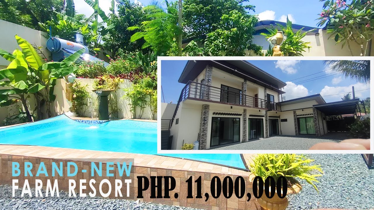 SOLD .Farm Resort Tour NEAR Tagaytay City with a Pool House Tour 1100