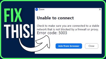 ZOOM ERROR CODE 5003 [FIXED] | Zoom Unable to Connect Error Code 5003 Problem