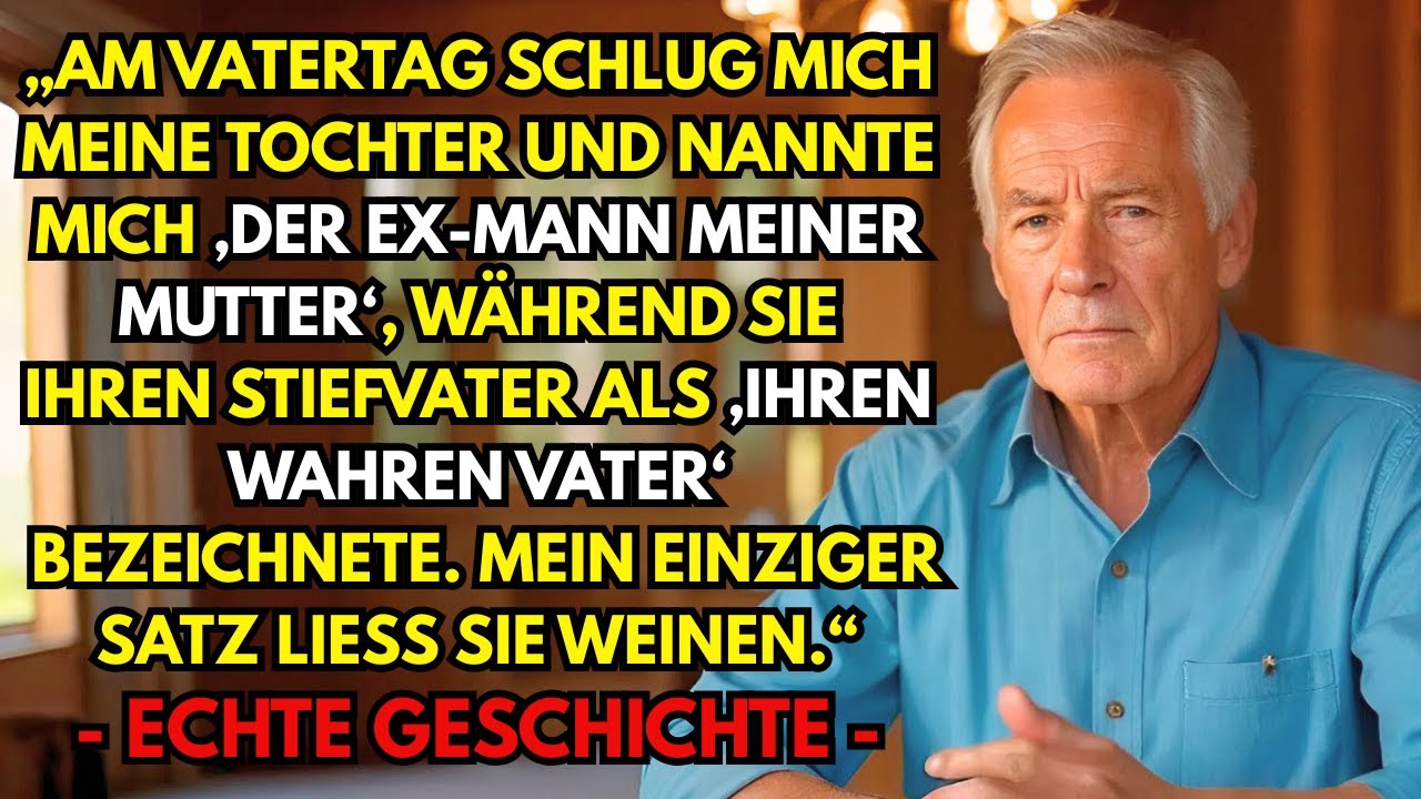 Ich hatte den Vatertagsbraten vorbereitet und zwei Teller gedeckt. Als ich die Tür öffnete, standen drei Personen vor mir – meine Tochter, meine Exfrau und ihr neuer Mann. „Überraschung, Papa!“ Er...
