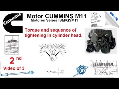 Cummins ISM QS M11 Engine Torque and sequence of tightening in cylinder head