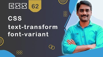CSS text-transform Property | CSS font-variant Property - CSS Tutorial 62 🚀