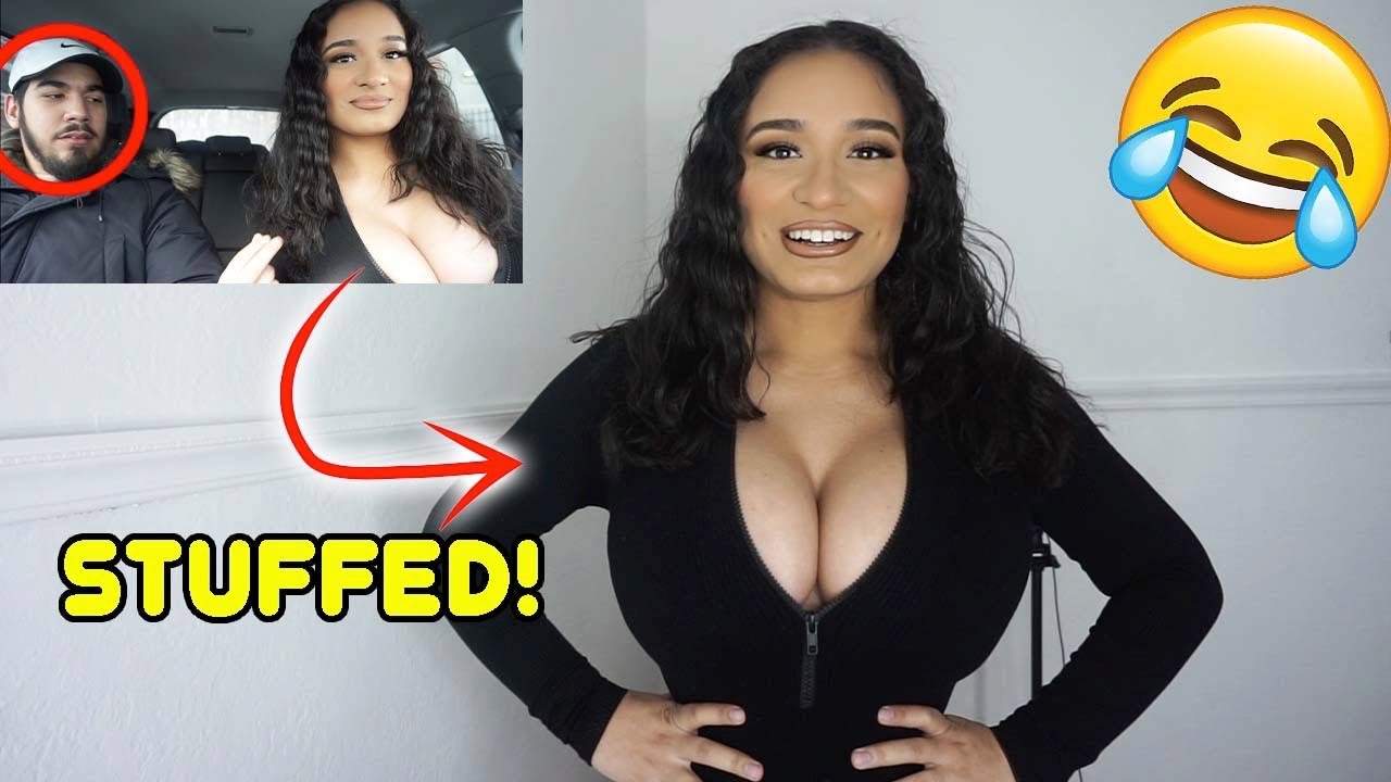 STUFFING MY BRA TO SEE IF MY BOYFRIEND NOTICES!! *HILARIOUS