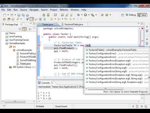 025 03 Java Program to display Factorial Table