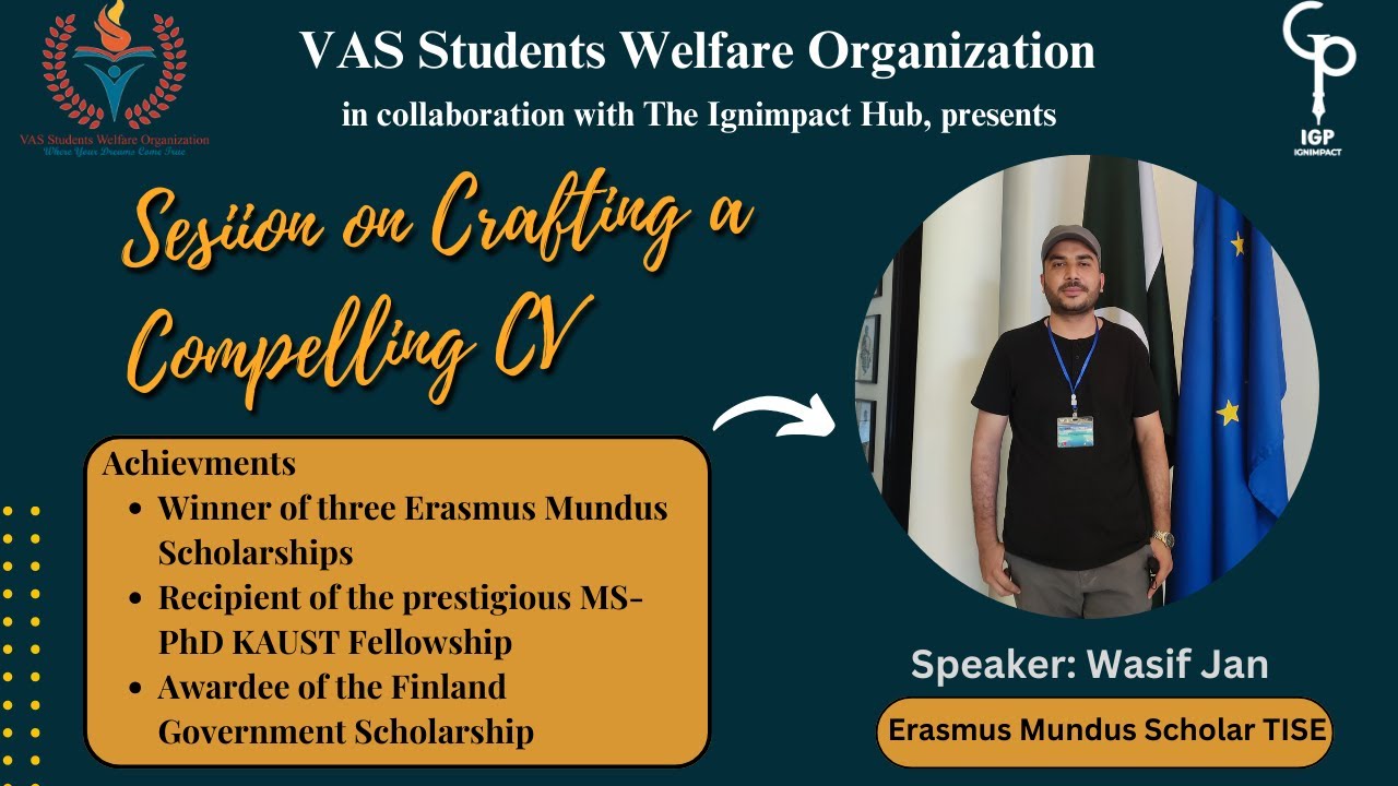 Wasif Cf How to Craft a Compelling CV | Erasmus Mundus Scholar (TISE) | Wasif ...