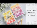 Handmade cards using a BEAUTIFUL LAYERING STENCIL