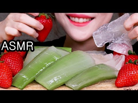 [ASMR] 파릇파릇 알로에와 딸기 !! / Fresh Aloe !! MUKBANG EATING REALSOUNDS (No Talking)