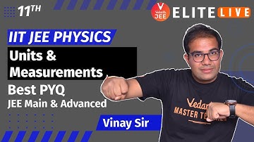 Units and Measurements Class 11 | PYQ | JEE Main | JEE Advanced | Vinay Shur Sir | Vedantu