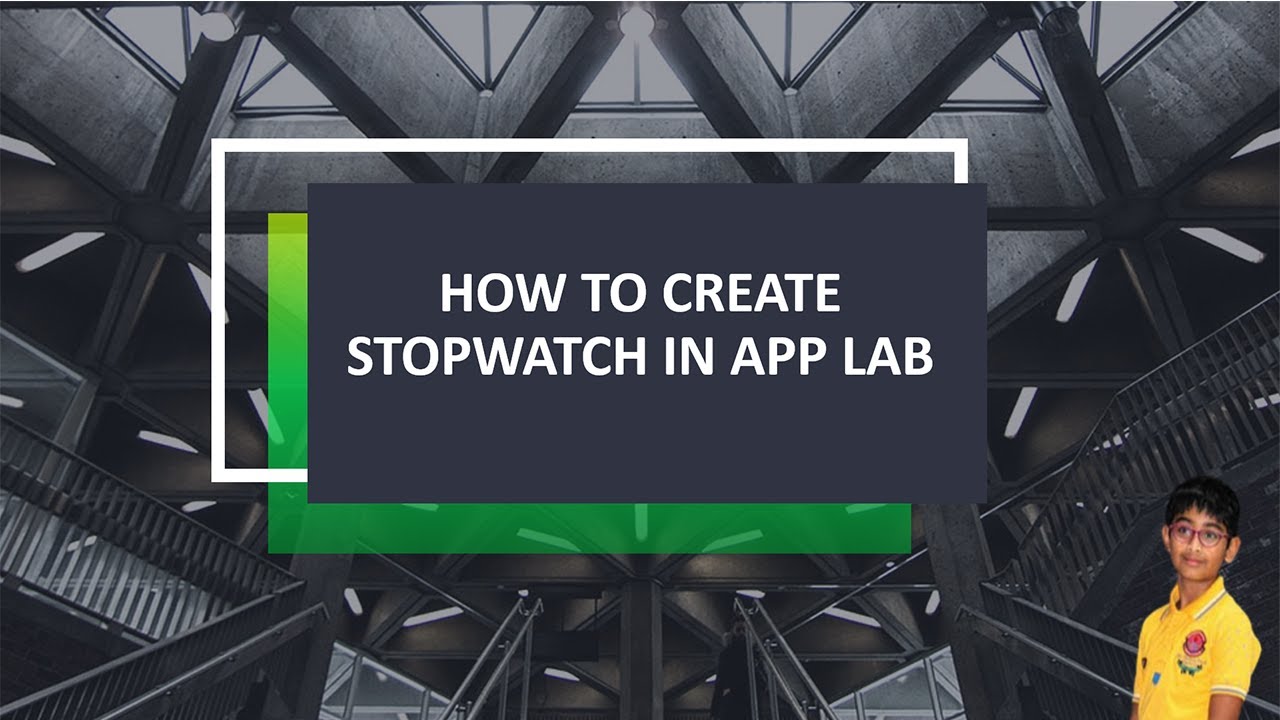 How to create a stopwatch in app lab - YouTube