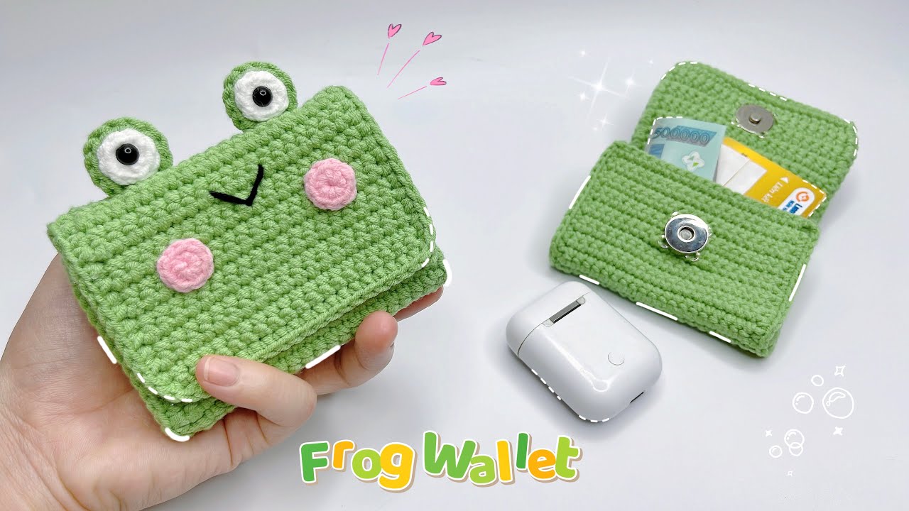 Crochet Frog Wallet 🐸| Crochet Pouch & Card Holder | Móc Chiếc Ví Ếch