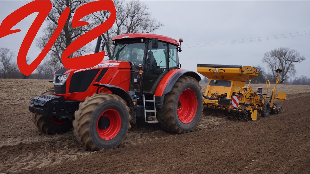 Siew 2016V2 z Zetor Crystal 160 Agrisem Disc-O-Sem Silver T Manitou