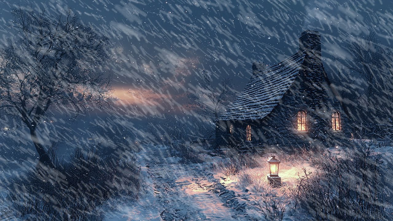 Heavy Blizzard & Wind Sounds for Sleeping, Reduce Stress | Snow ...