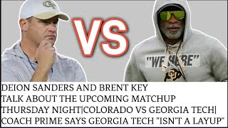 🚨Colorado vs Georgia Tech:Coach Prime and Brent Key Set the Stage for Thursday's Game👀🏈🧐#sports 
