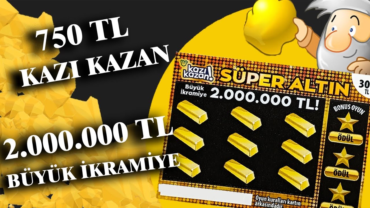 MİLLİ PİYANGO SÜPER ALTIN KAZI KAZAN KARTI 25 ADET ( 750 TL )