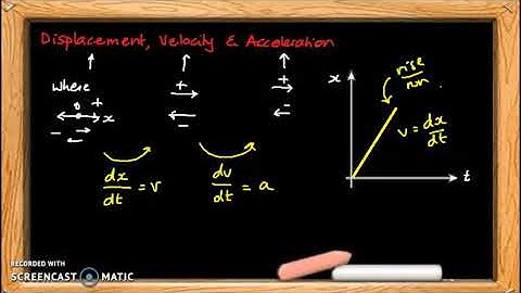 VCE Specialist Maths - Kinematics - 1 - displacement velocity and acceleration