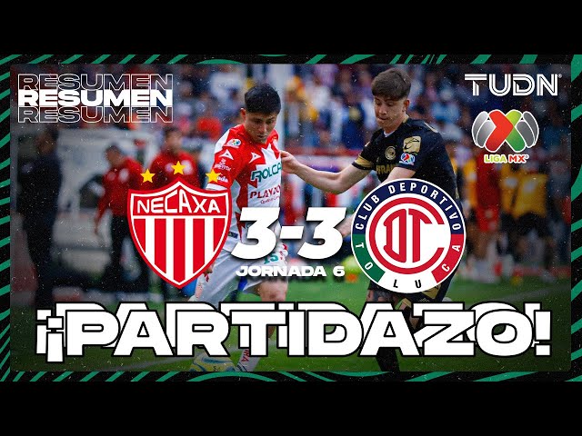 Resumen y goles | Necaxa 3-3 Toluca | CL2024 - Liga Mx J6 | TUDN class=