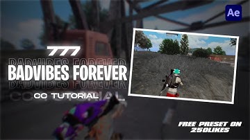 777 BADVIBES FOREVER LIKE CC IN AFTER EFFECTS || DARK CC - LEGEND EditZ