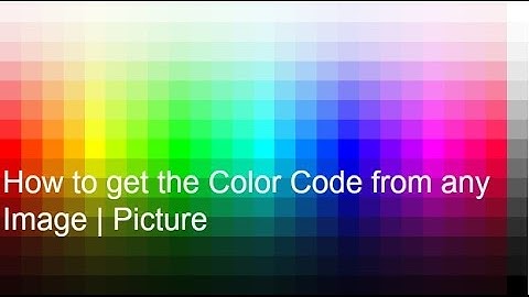 How to get the Color Code from any Image | Picture