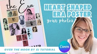 Custom Tutorial for Etsy Listing Of Heart Shaped Poster Celebrating Your Eras