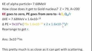 scattering alpha particle and electron scattering