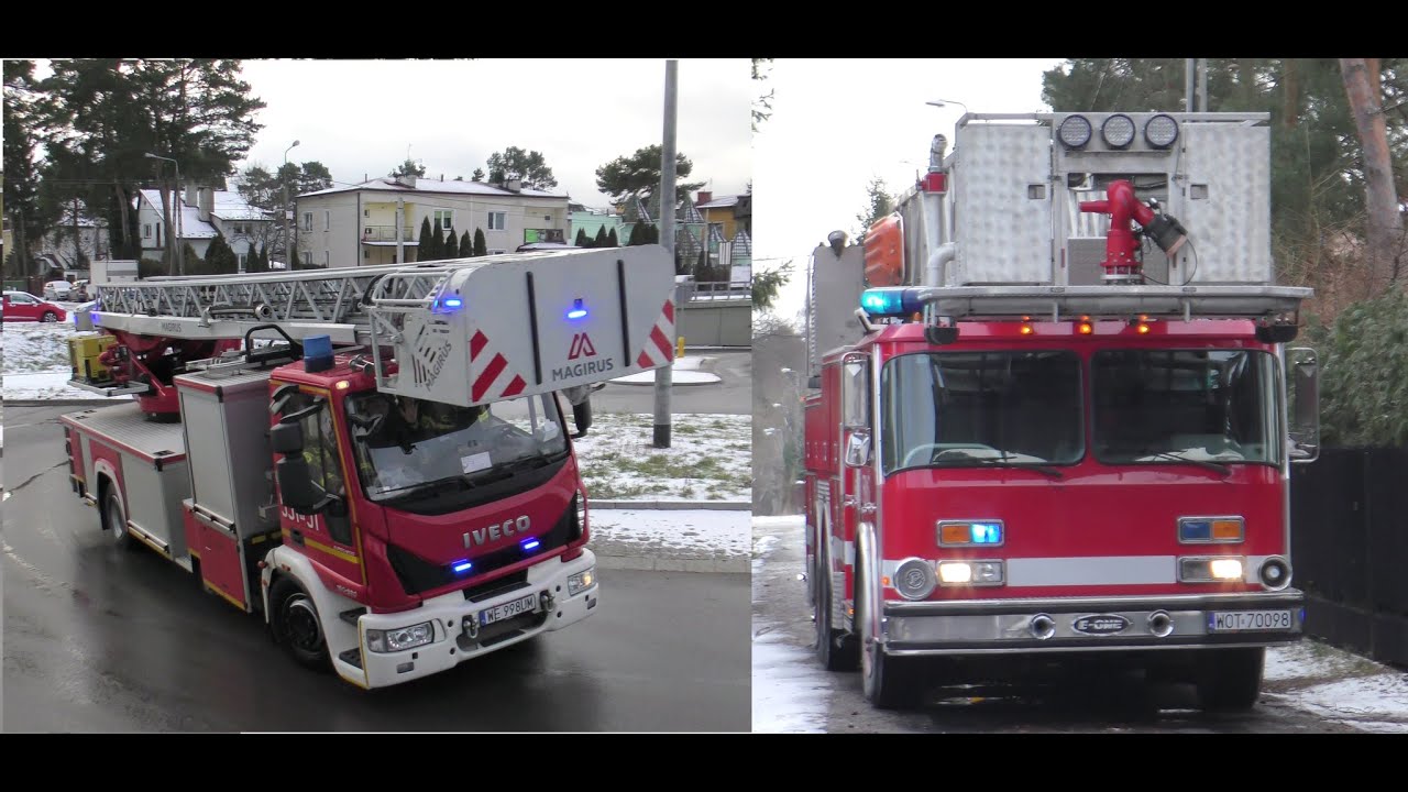 [Q2B] Alarmowo zastępy OSP i PSP do skutków huraganu w Józefowie i Otwocku + Monitoring Szpital