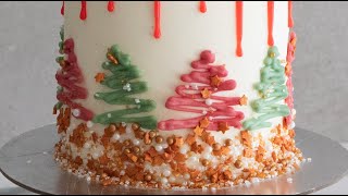 Piped Chocolate Christmas Tree Cake- Rosies Dessert Spot