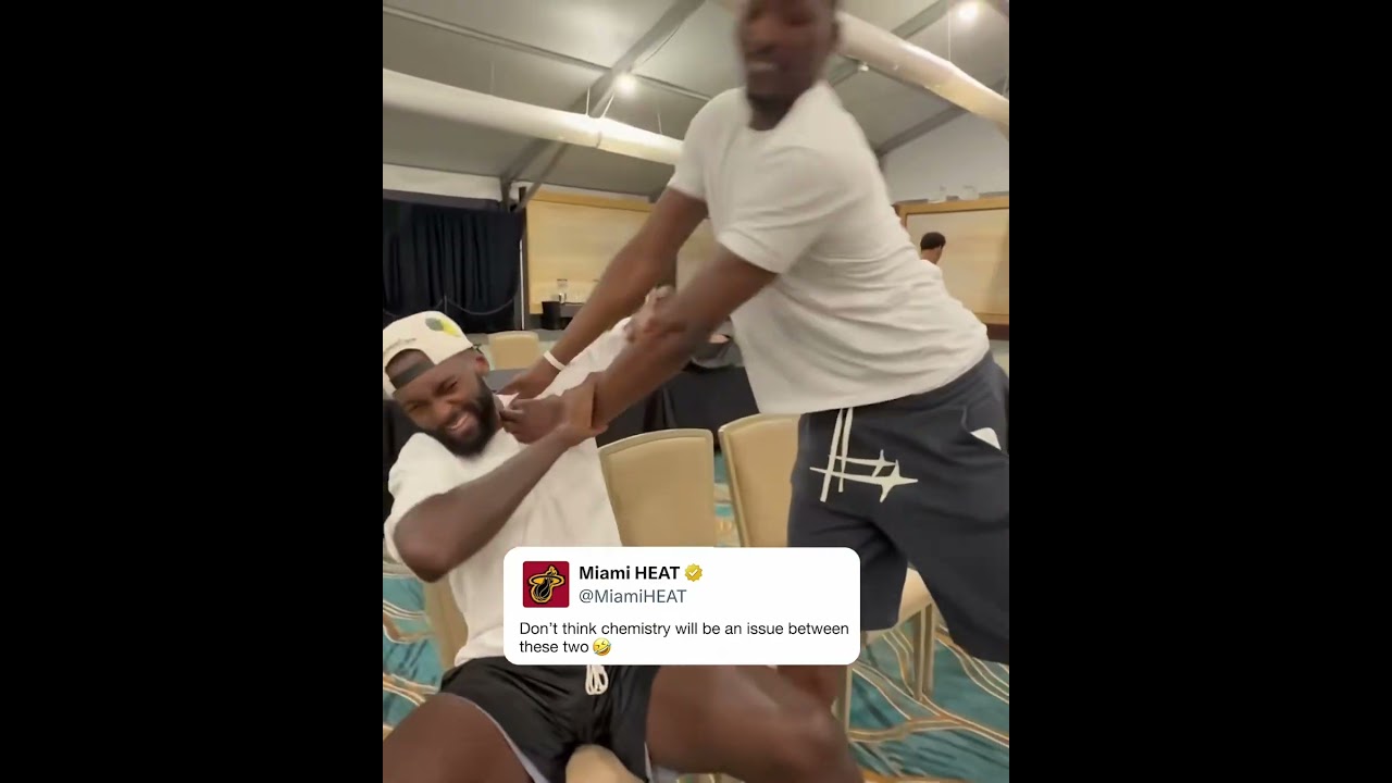 New Heat teammates Bobby and Bam 😂 (via miamiheat/TT)