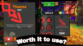 Worth it to use Skill Thorns? || Roblox Treasure Quest