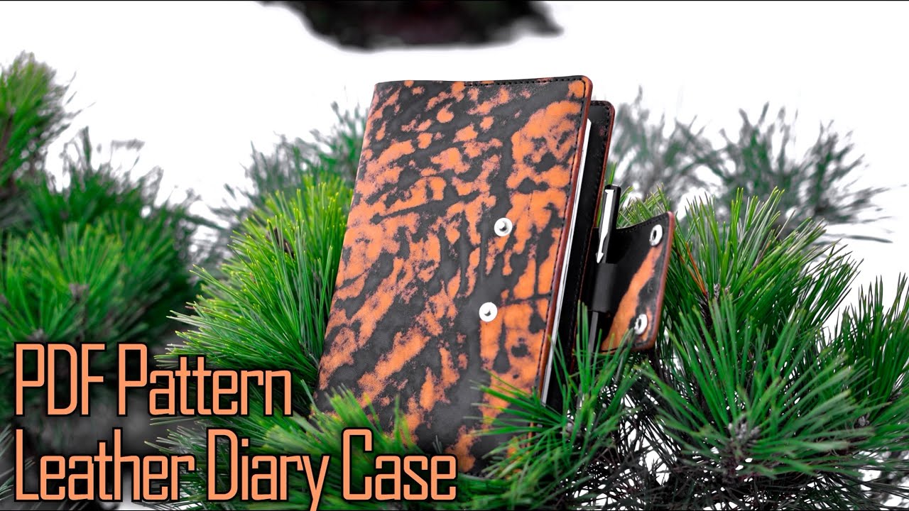 Tutorial Video PDF Pattern Leather Diary Case / Чехол для ежедневника из кожи. Выкройка