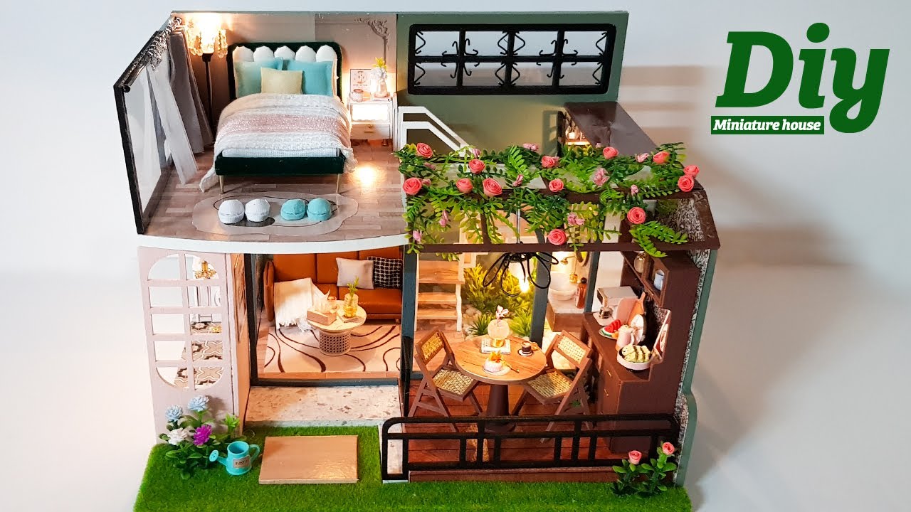 DIY Miniature dollhouse Kitㅣhalf of the gardenㅣ하프가든ㅣ미니어처하우스ㅣ박소소(soso
