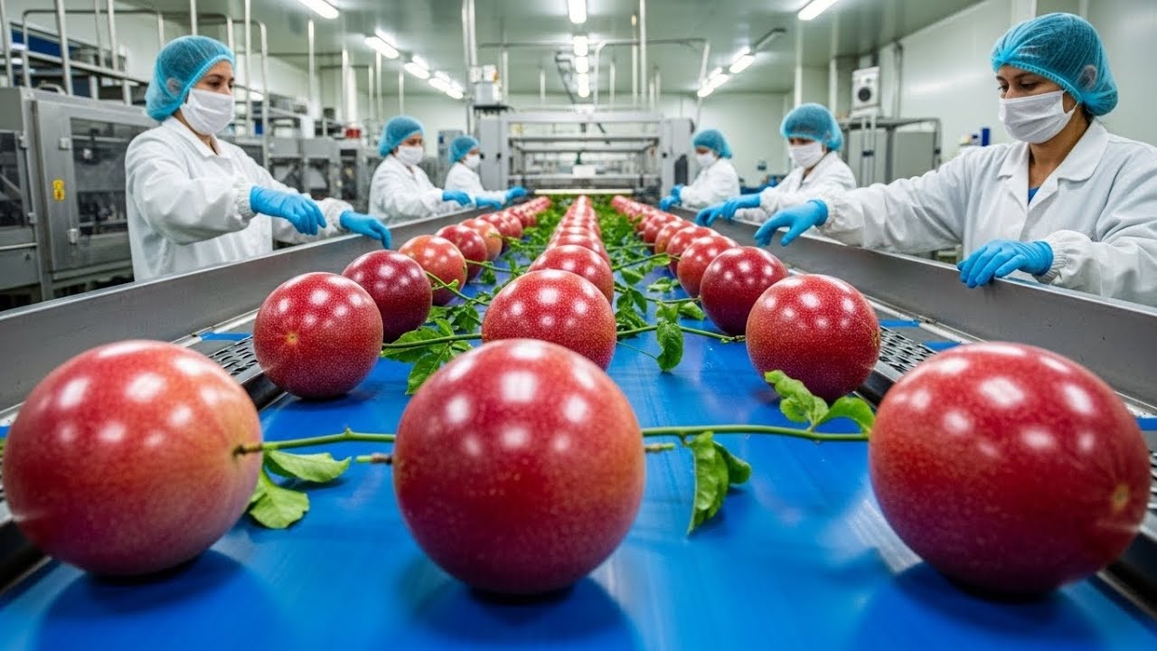 Inside Europe’s Largest Factory: From Fresh Passion Fruit to Premium Juice (Full Process)