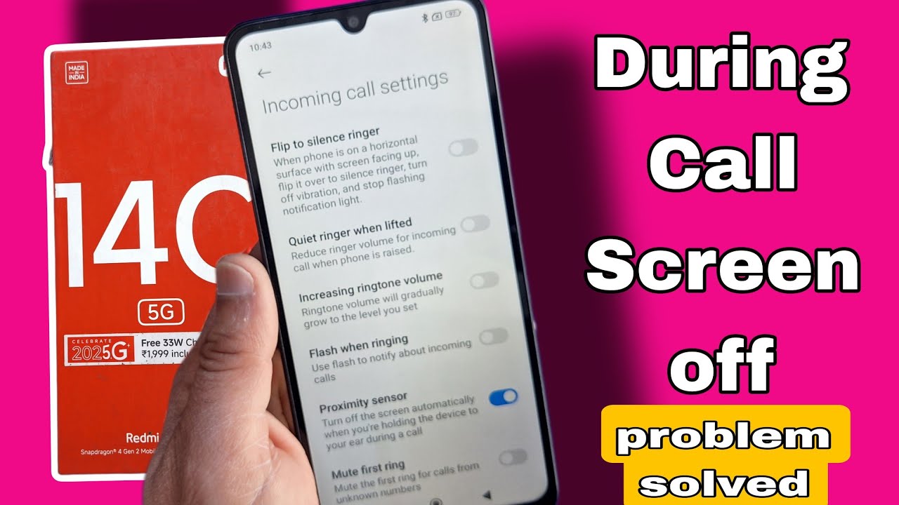 Redmi proximity sensor setting  || Redmi 14c 5g proximity sensor