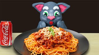 Mukbang Pasta Challenge Talking Tom Rainbow Friends In Real Life