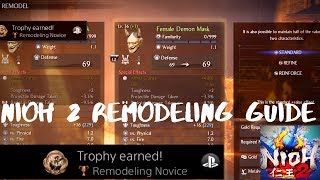 Remodeling Novice Trophy Guide | Nioh 2 How to Unlock Remodel