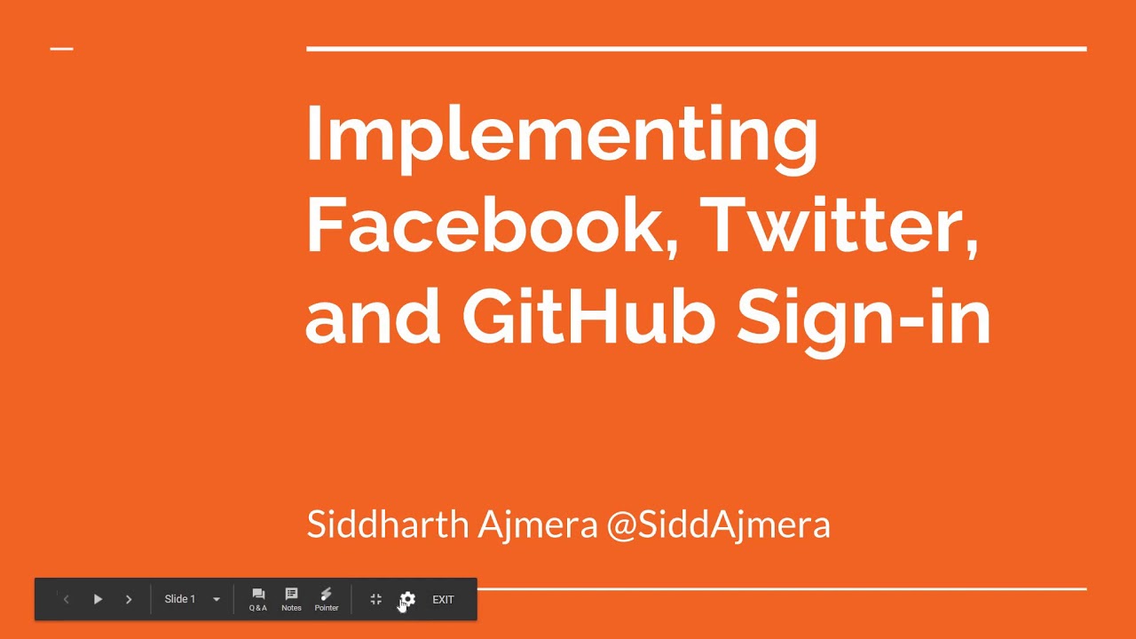 Implementing Facebook, Twitter, and GitHub SignIn - YouTube