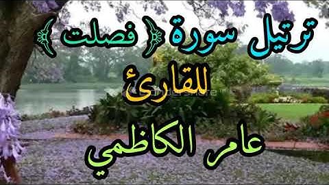 ترتيل سورة فصلت  للقارئ عامر الكاظمي
