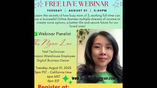 Free Live Webinar Every Tuesday and Thursday 7pm CST or 8pm EST