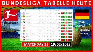 BUNDESLIGA TABELLE HEUTE 2022/2023