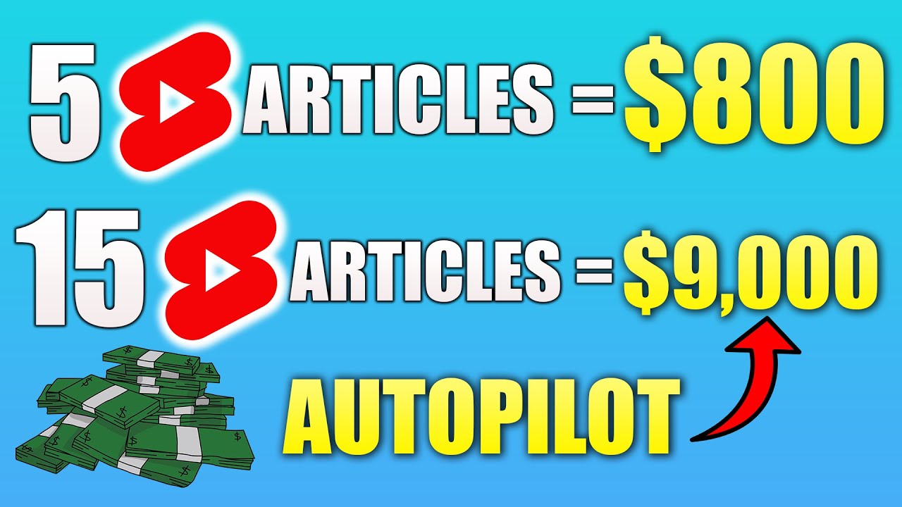 Make $1200 Per Day By Turning ARTICLES Into YouTube Shorts | Make HUGE
