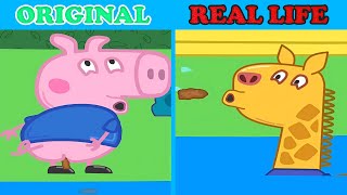 George Pig Disturbing Dating People ! - Peppa Pig Original vs Real life | Peppa Pig Animation