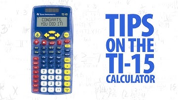 Tips on the TI 15 Calculator with Mr D.