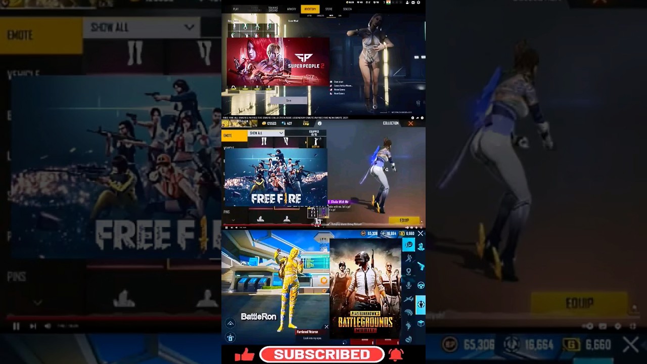 Pubg mobile / Free Fire Super People Emote Competition 