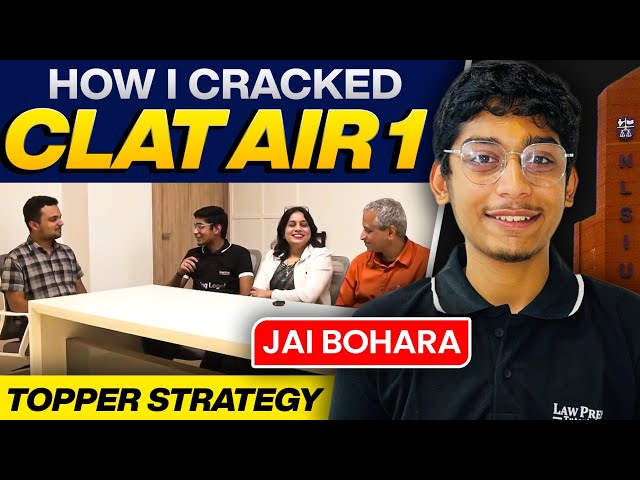 CLAT 2024 Topper Interview Mock tests are incredibly important for CLAT  preparation says Rishi, AIR 78