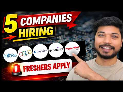 Top 5 MNCs Hiring Now 2026 🔥 | Freshers Can Apply | No Experience Needed | Apply Now