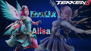 Tekken-8 Alisa Bosconovitch Movelist & Frame Data 1080p60fps
