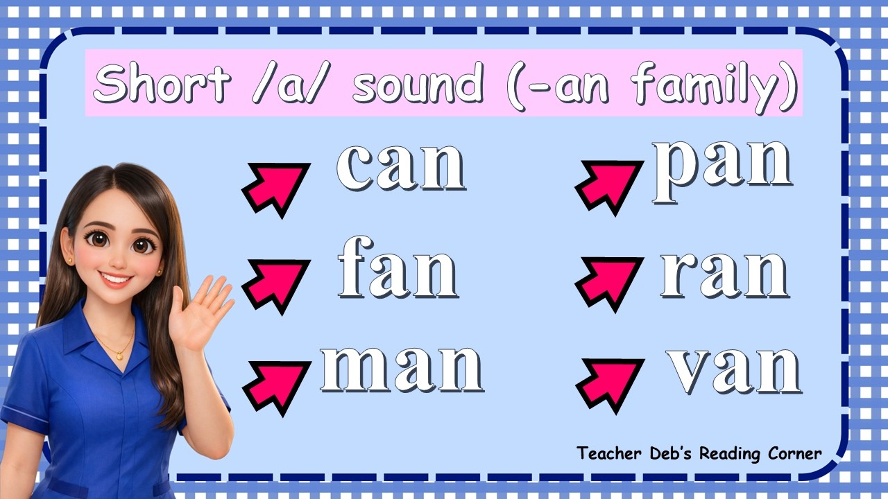 Phonics for Beginners: Short A Sound /-an/ Word Family - YouTube