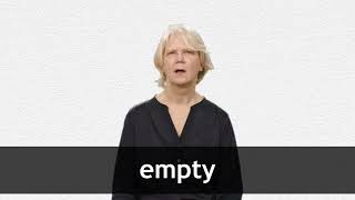 How to pronounce EMPTY in American English
